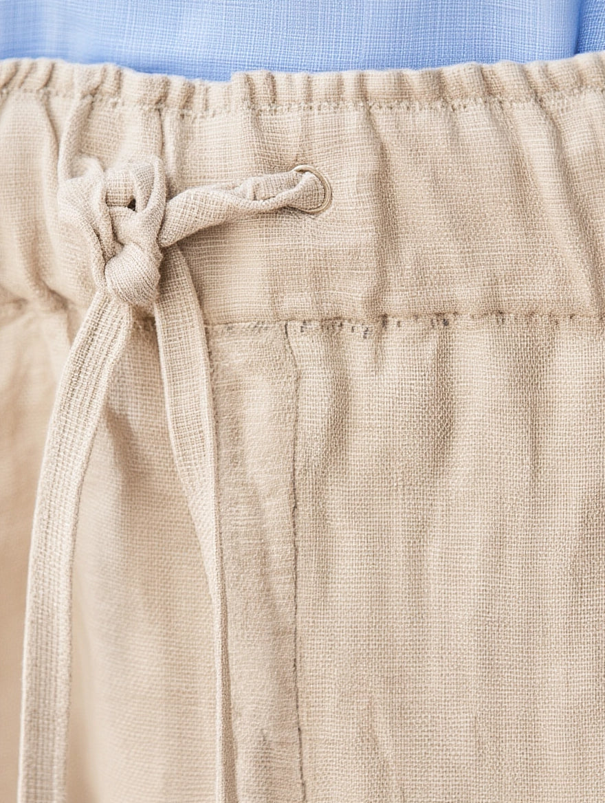 "Esperance" Pantalon en Lin Beige