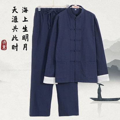 "Hanfu Tang" Tenue Traditionnelle Chinoise en Coton et Lin