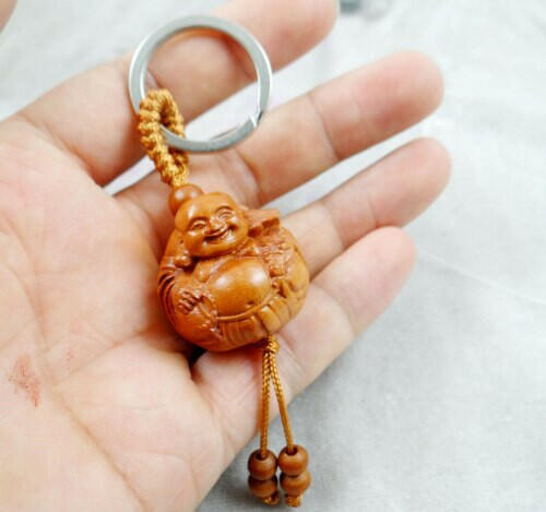 Sitting Laughing Buddha Key Ring