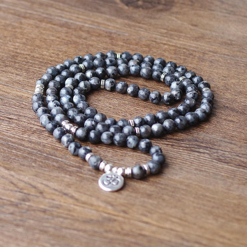 Mala "Spiritual Inspiration" 108 beads in Labradorite stones 