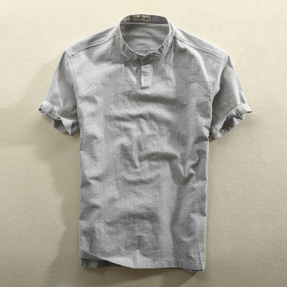 "Lightness" Linen shirt with short sleeves