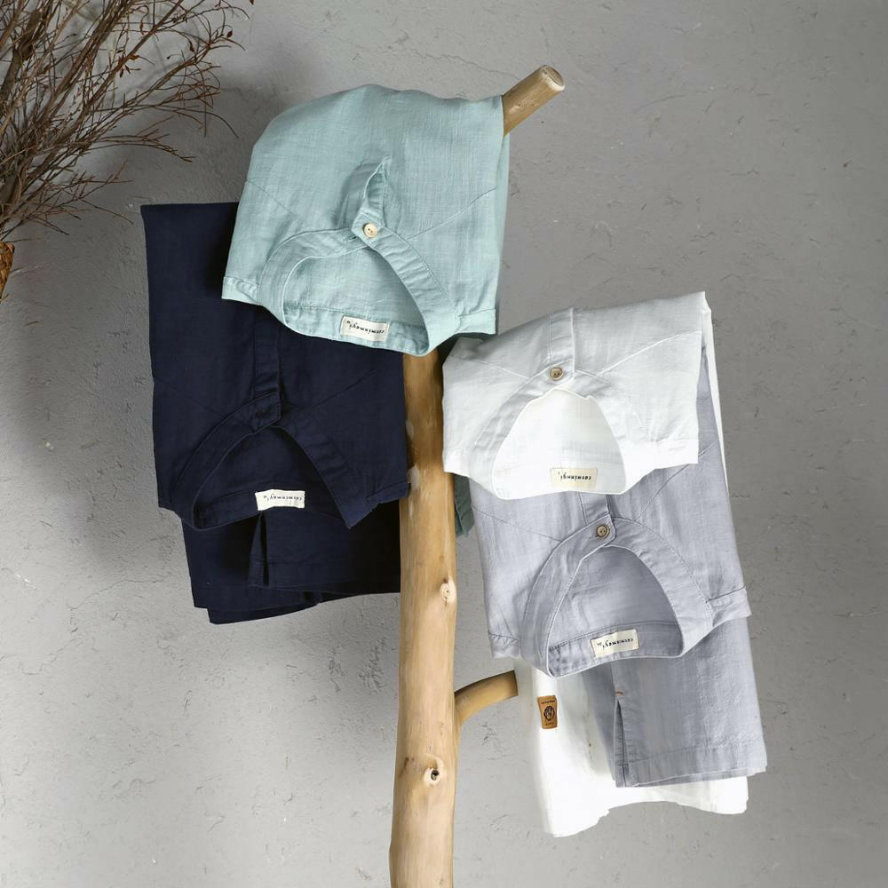 "Lightness" Linen shirt with short sleeves