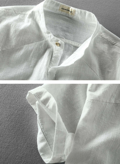 "Lightness" Linen shirt with short sleeves