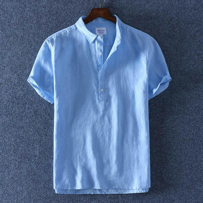 "Respire" Chemise en lin à manches courtes