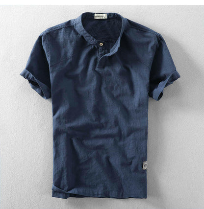 "Lightness" Linen shirt with short sleeves