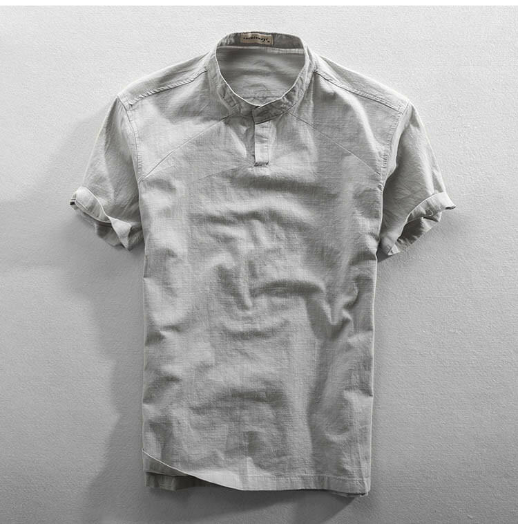 "Lightness" Linen shirt with short sleeves